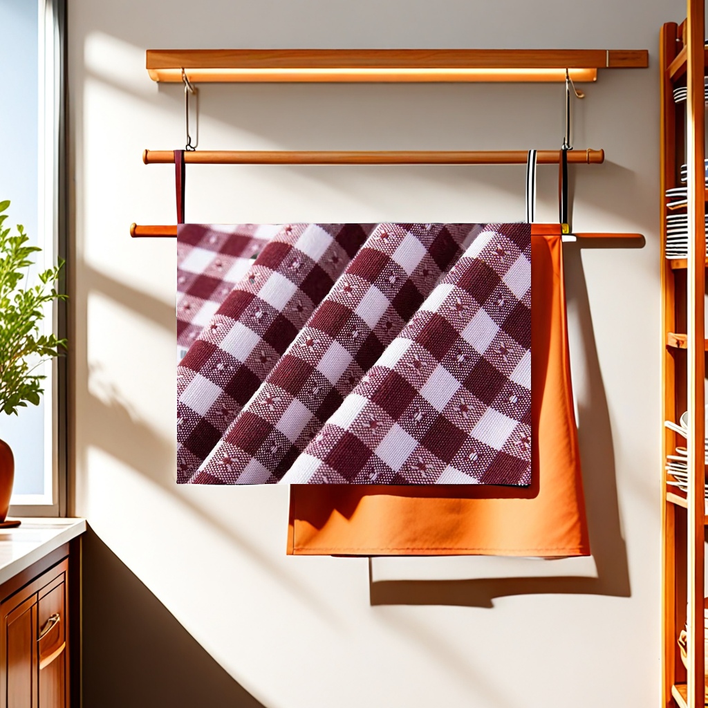 Korean-style women's fashion thickened cotton breathable household apron, kitchen cooking work clothes, sleeveless checked shoulder straps, waistband with sleeve covers, home oil-resistant apron Application Scenario