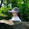Summer outdoor sunshade wide-brimmed duck-tongue net hats for men and women, open-top sun protection hats for mountain climbing with fans and charging hats, and new breathable net hats for adults Specification image
