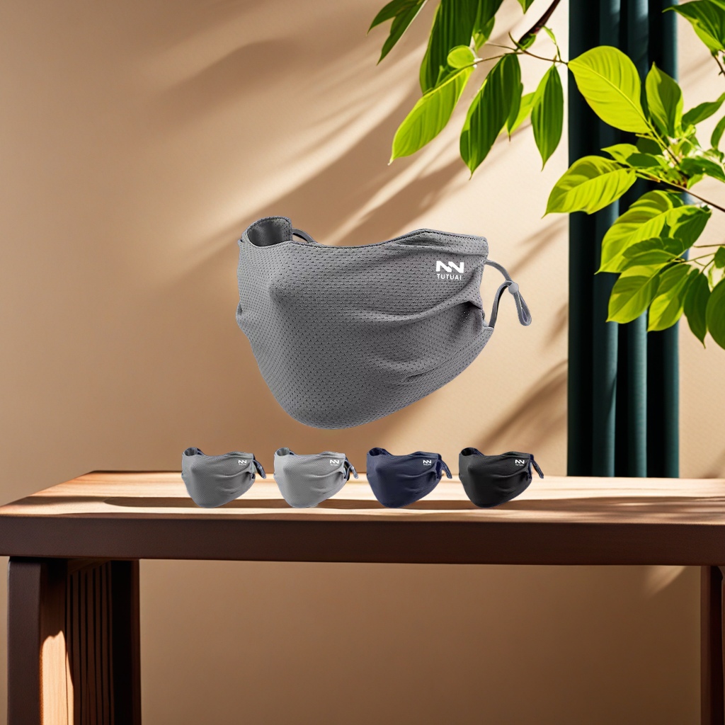 Ice Silk Breathable summer thin men's large-sized cycling sun protection mask, Women's extra-large face shield sun protection veil suitable for sun protection