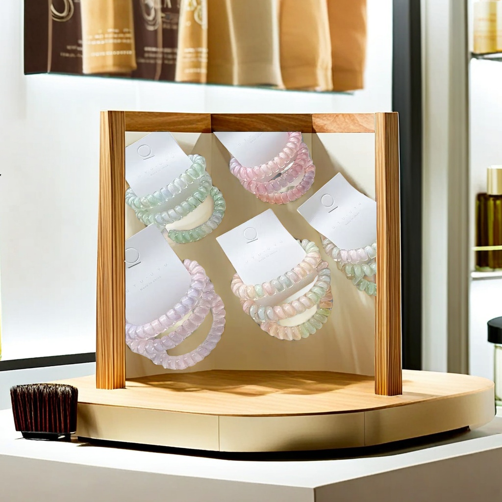 韩版时尚新款渐变效果电话线发圈 高弹力不伤发 持久不变形 简约潮流发饰