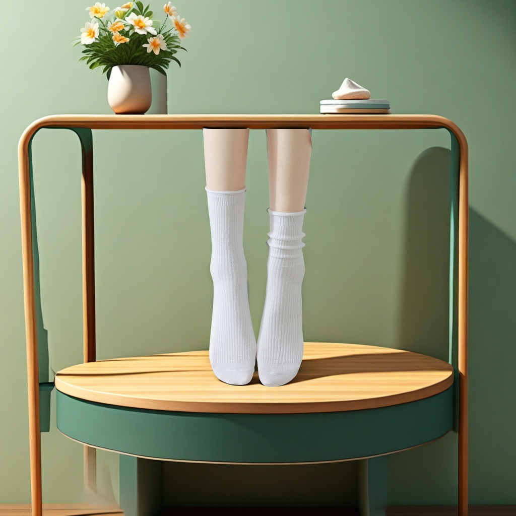 运动、休闲棉袜实物图