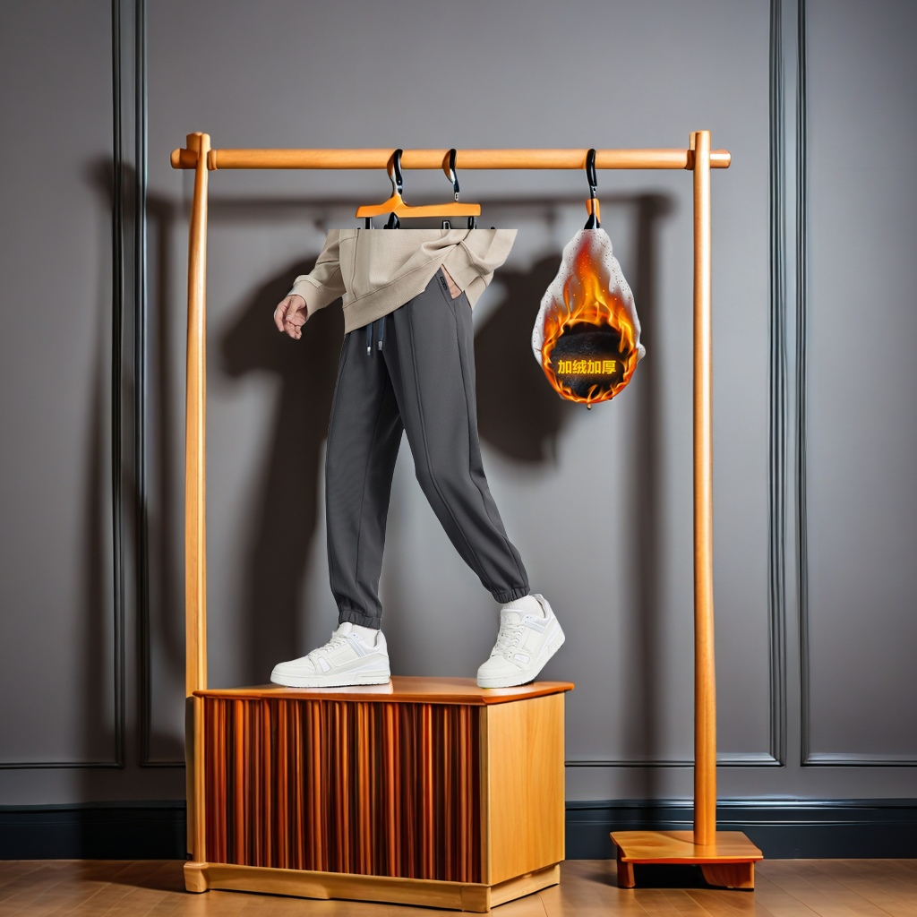 WOOG2005男装2024秋冬季新款抗皱束脚休闲裤男士卫裤运动裤 时尚舒适耐磨男士裤子