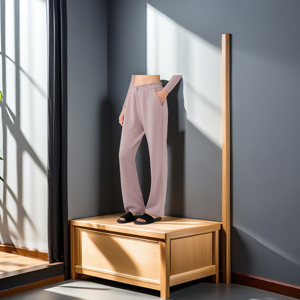 DAW167秋冬款瑜伽裤女 高腰显瘦垂感直筒裤 休闲百搭宽松阔腿 运动长裤 运动裤新品上市图