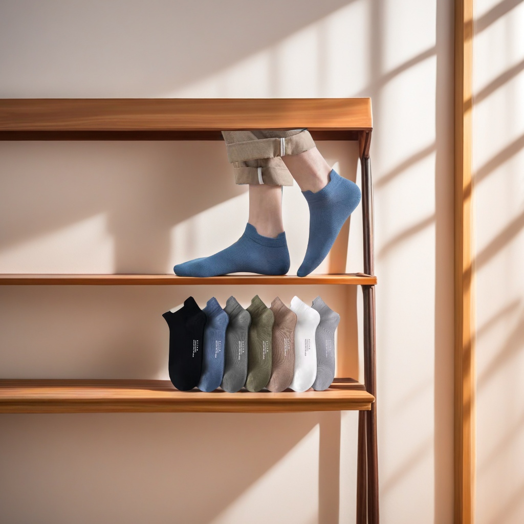 新疆棉男士短袜 夏季全棉船袜批发 防臭吸汗中筒袜 休闲运动薄款棉袜男士夏季透气