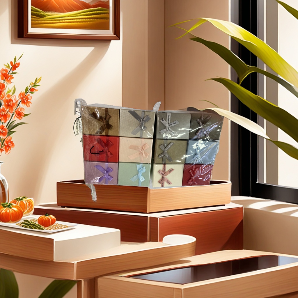 高档珠宝首饰收纳植绒盒 环保材质精致工艺礼品盒 简约大气设计珍藏盒产品图