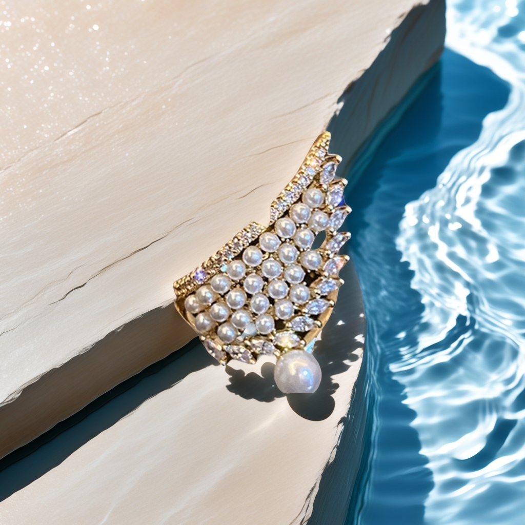 The 2023 new trendy star's unique design swan pearl open ring for women's index finger, a high-end and exquisite accessory Application Scenario