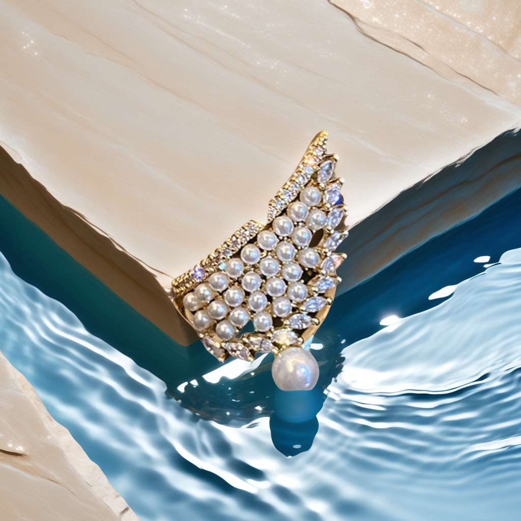 The 2023 new trendy star's unique design swan pearl open ring for women's index finger, a high-end and exquisite accessory Item Picture