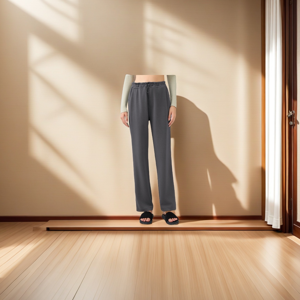 DAW167 Autumn/Winter yoga pants for women: High-waisted, slimming, straight-leg pants for casual and versatile use. Loose, wide-leg sport pants. Sport pants style for free matching Item Picture