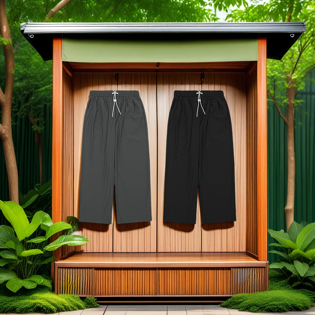 Jiezhan Men's new Spring/Summer 2025 collection: Street checkered high-elasticity cool-feeling wide-leg pants, men's and women's quick-drying air-conditioned pants, and other trendy and fashionable categories Item Picture