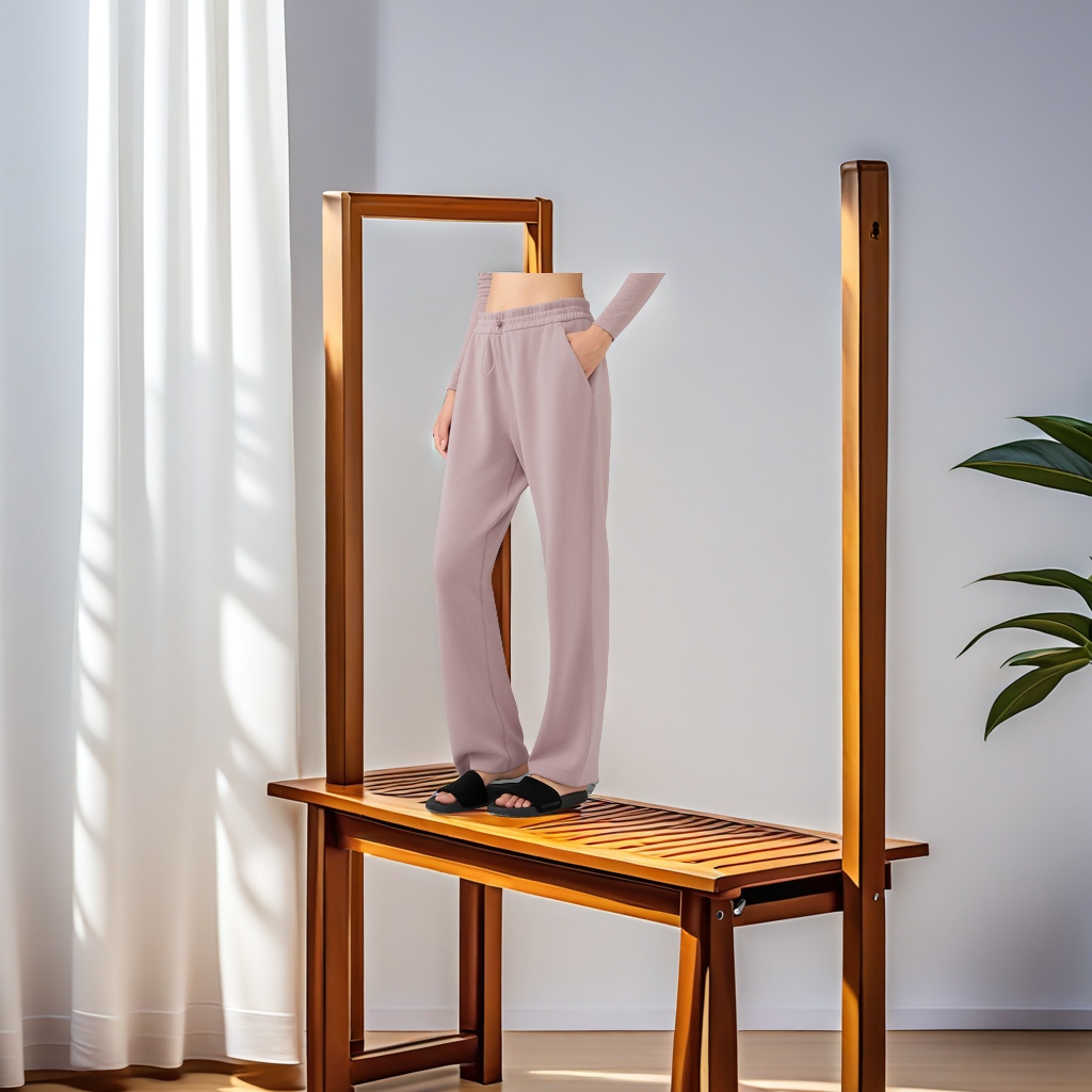 DAW167 Autumn/Winter yoga pants: Women's high-waited slimming casual straight-leg pants, wide-leg sports pants, drape and versatile loose sports pants