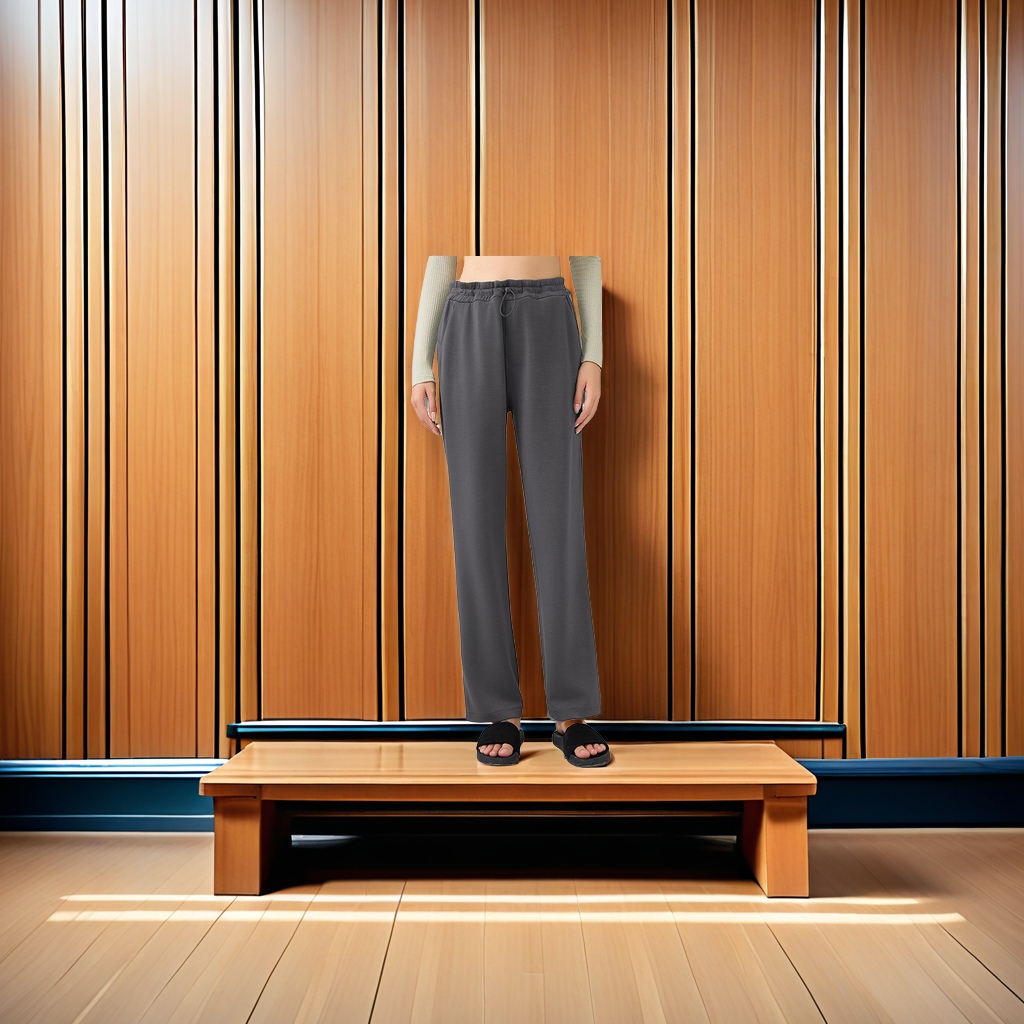 DAW167 Autumn/Winter yoga pants: Women's high-waited slimming casual straight-leg pants, wide-leg sports pants, drape and versatile loose sports pants Item Picture