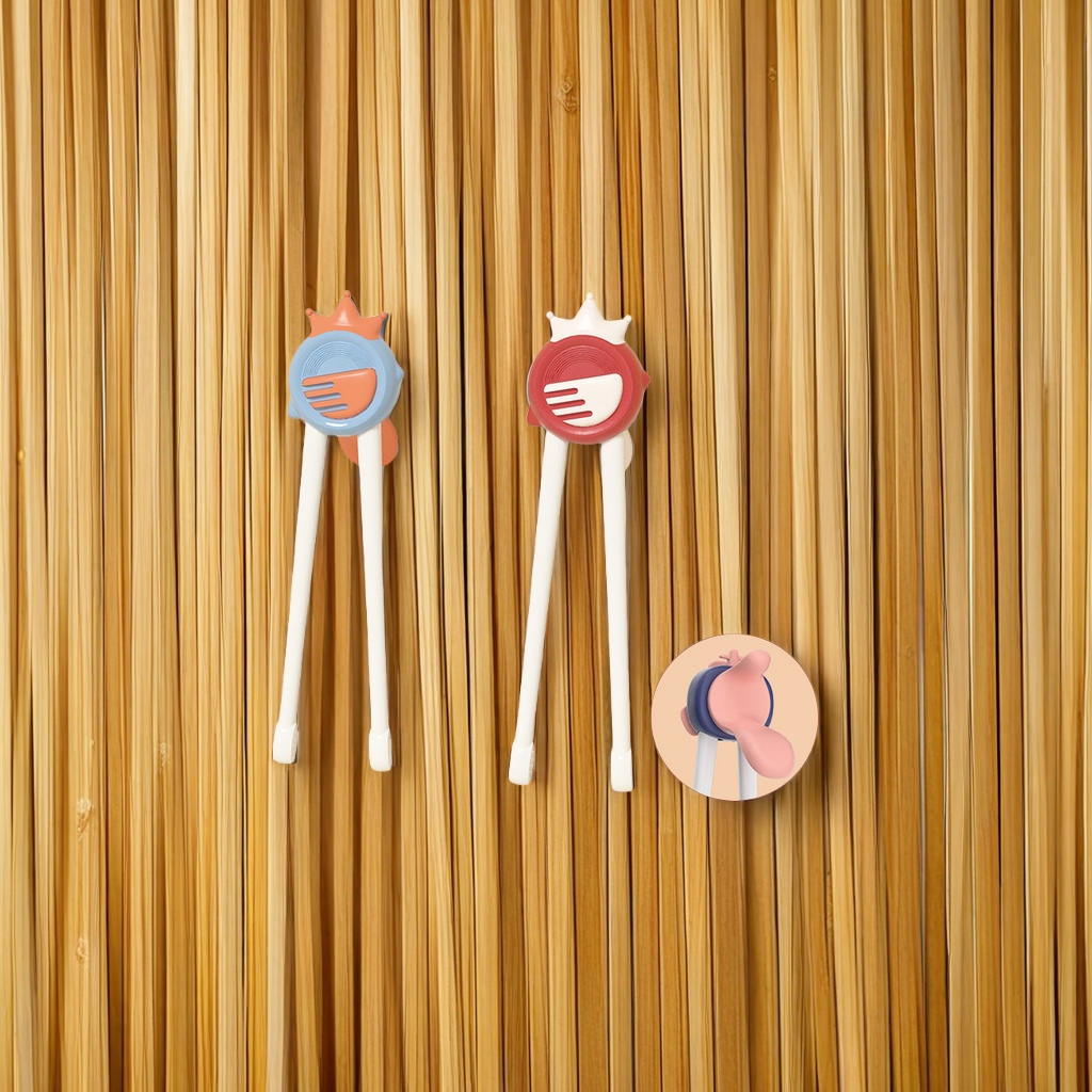 儿童学习筷宝宝吃饭筷子辅食训练筷虎口便携学习训练筷子五金材质 安全耐用易清洗 适合初学者使用详情图1