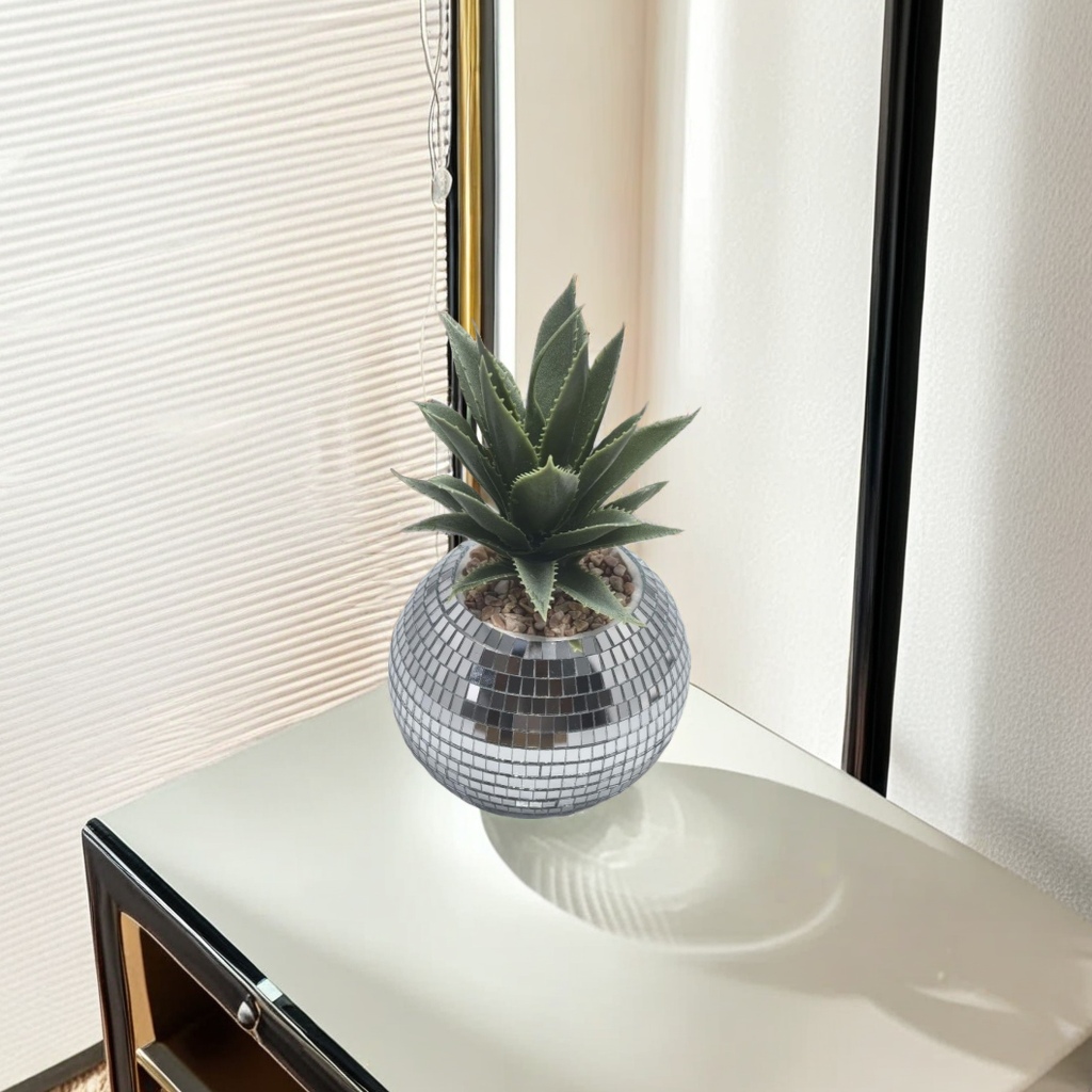 Disco's new cross-border candlestick, succulent glass potted plant decoration, simulated plant ornaments, indoor green plant landscape decoration, glass candlestick, succulent plant arrangement
