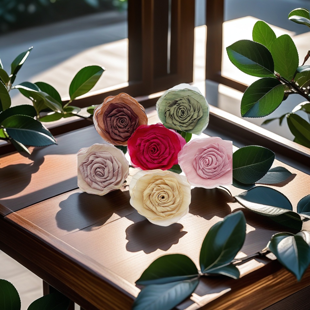 Ougensha flower semi-finished products, camellia DIY accessories, corsages, shoes and hats, three-dimensional flowers, one-click sample taking, sample taking, other categories, handcrafted materials