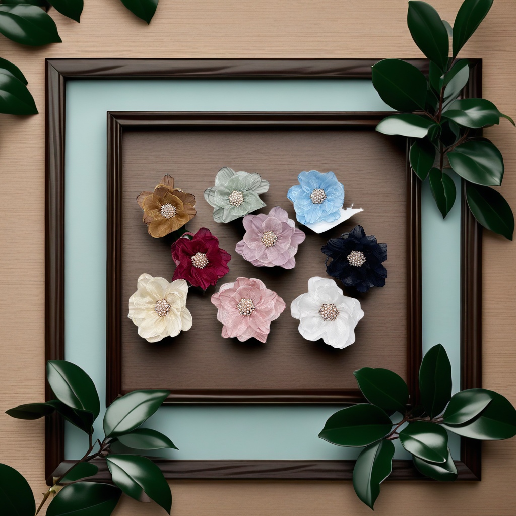 Ougensha flower semi-finished products, camellia DIY accessories, corsages, shoes and hats, three-dimensional flowers, one-click sample taking, sample taking, other categories, handcrafted materials details Picture