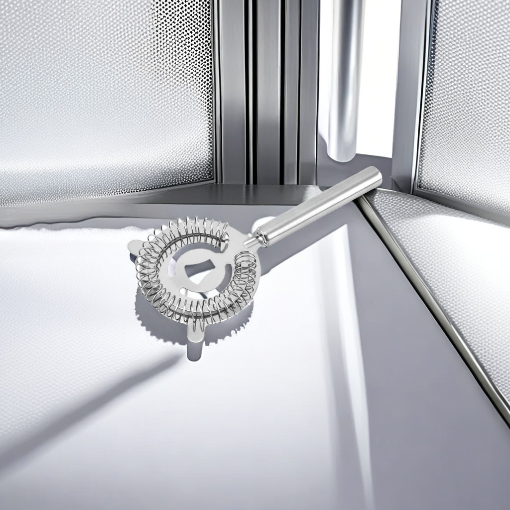 304 stainless steel bar-specific cocktail mixer, multi-functional round handle ice cube filter, high-quality ice filter wholesale, ice separator wonder