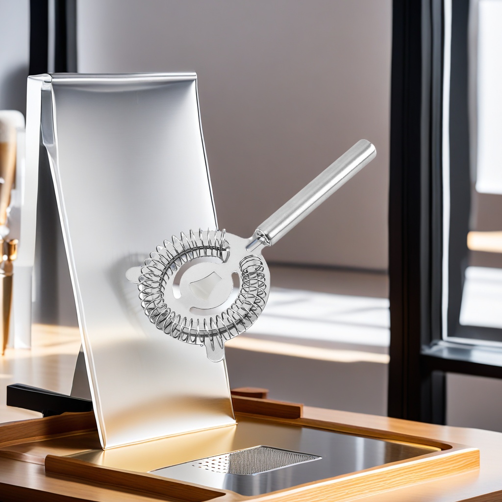 304 stainless steel bar-specific cocktail mixer, multi-functional round handle ice cube filter, high-quality ice filter wholesale, ice separator wonder Item Picture