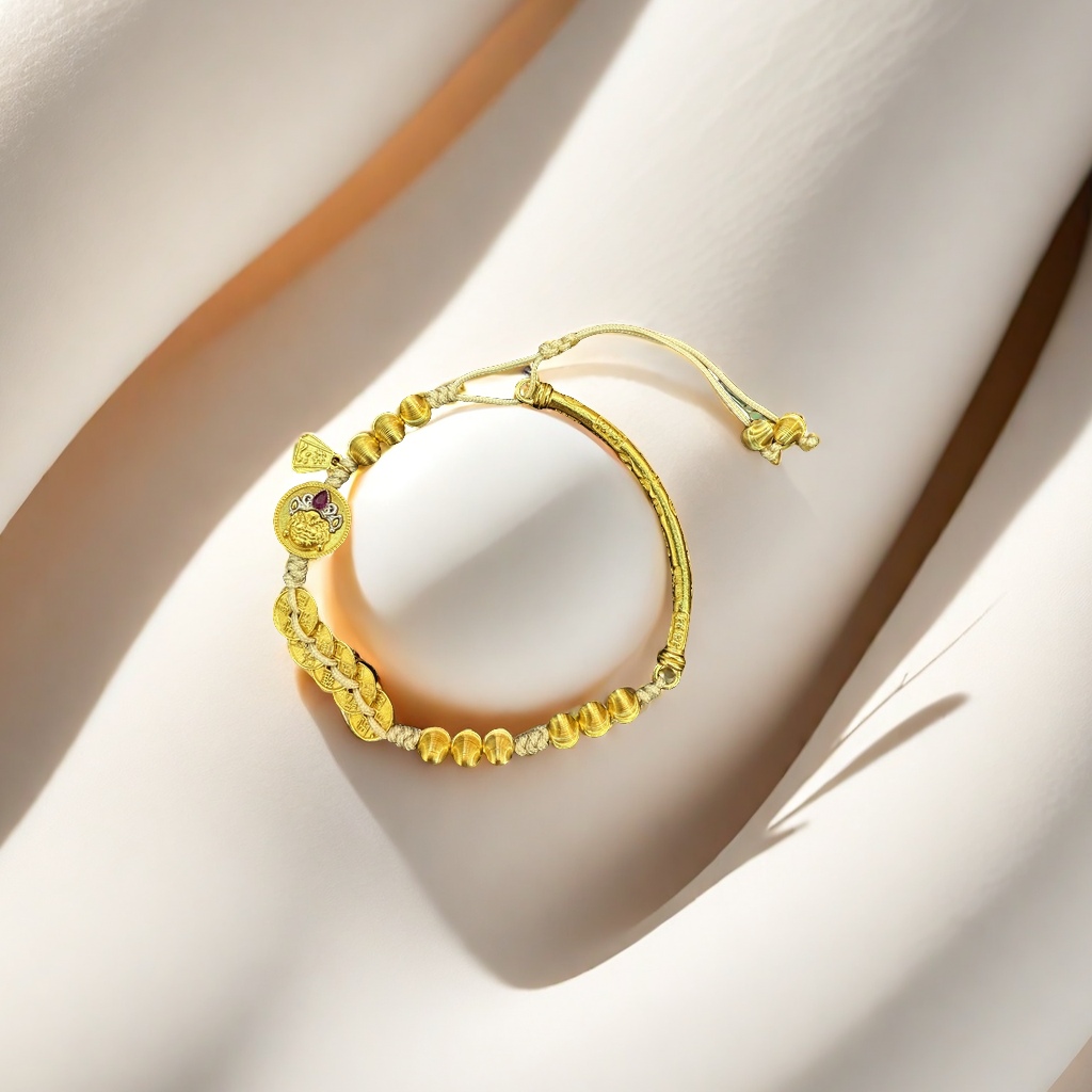 S925纯银五帝钱手链 中古风设计 半镯款式 保健护腕 防过敏 高级感首饰