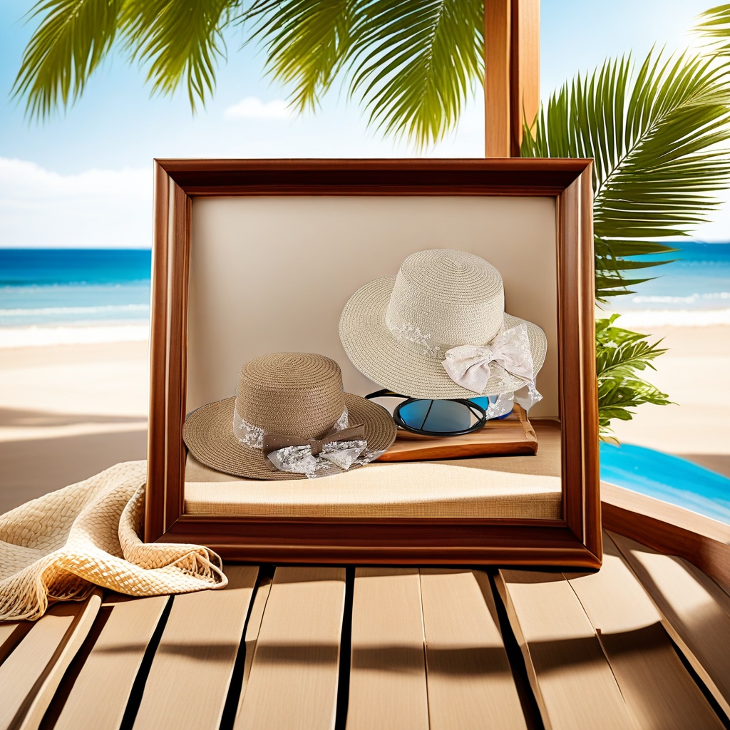 Korean semi-transparent grass hat for ladies, summer British retro flat-topped fresh top hat, sunshade and sun protection beach hat for adults details Picture