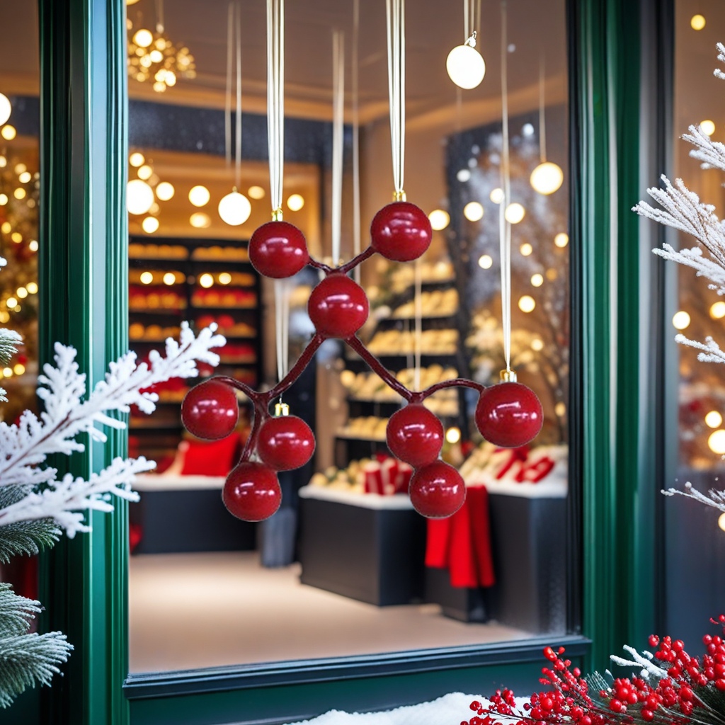 圣诞节必备红果挂饰 圣诞树装饰品 红果灯串 圣诞配件热销 红果花环门饰