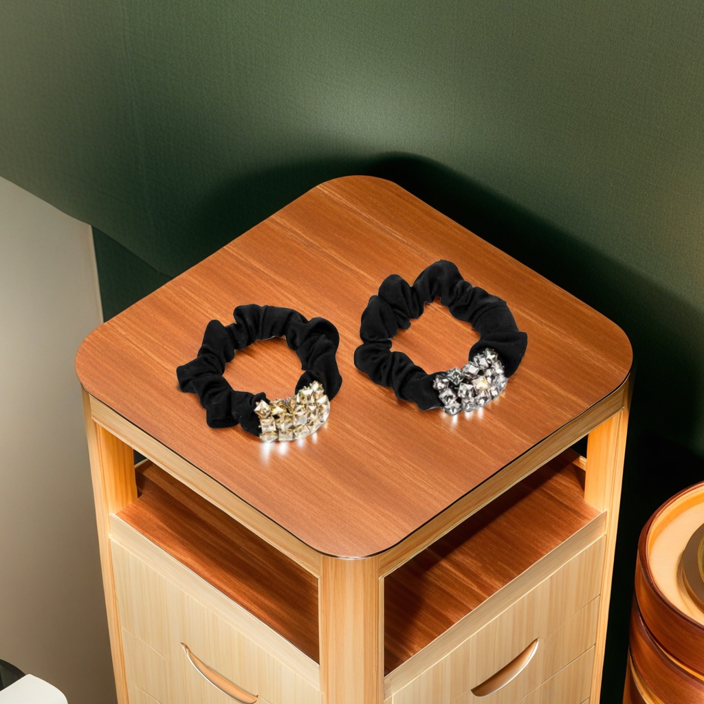 Fashionable Korean-style simple hair tie for ladies, rubber band hair tie, high elasticity, no damage to hair, black hair band details Picture