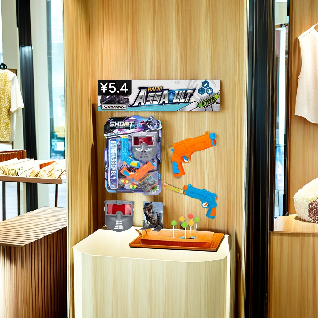 儿童安全材质玩具枪 模拟战斗体验 酷炫设计 逼真声效 亲子互动游戏装备