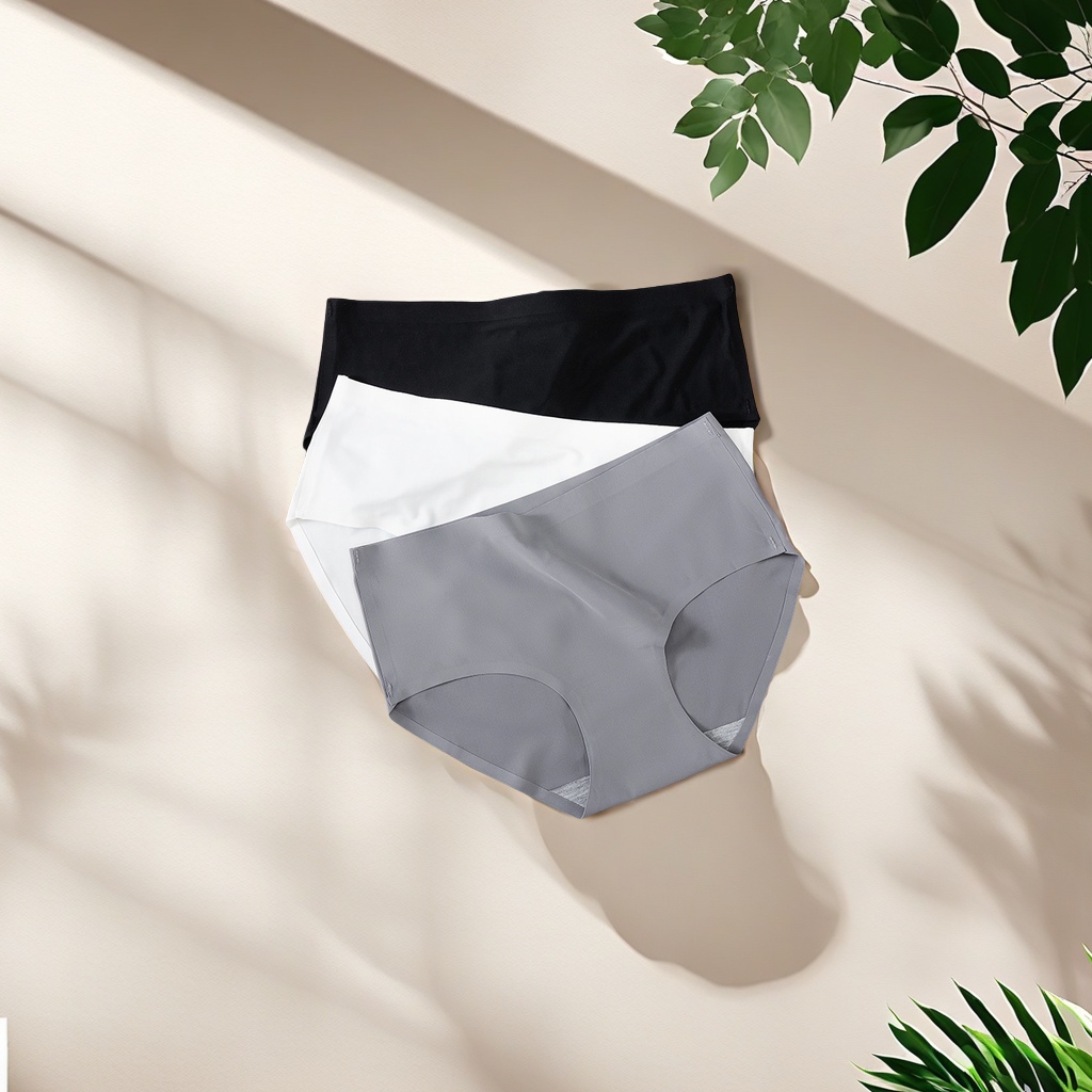 Ice Silk Seamless Women's Underwear one-piece breathable and sexy mid-waist 810 style women's triangle pants Comfortable and breathable women's triangle pants details Picture