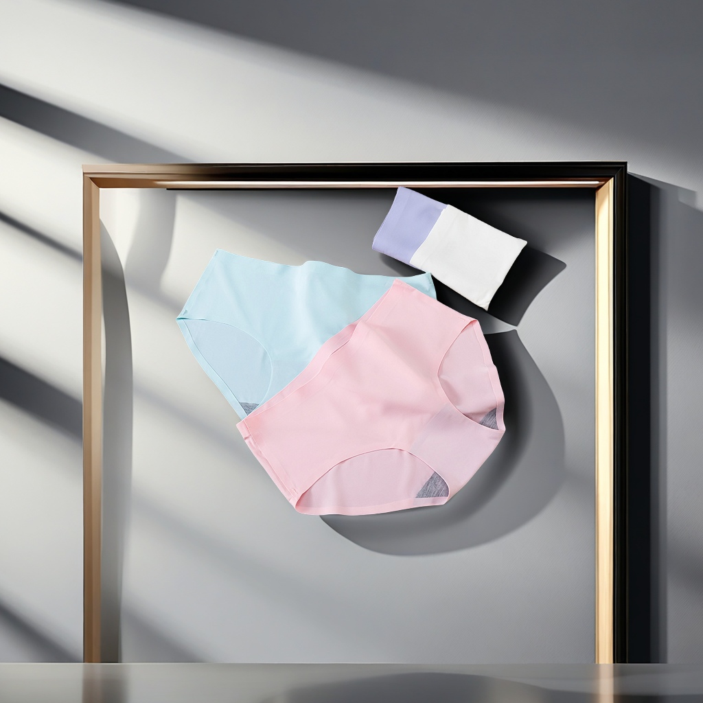 Ice Silk Seamless Women's Underwear one-piece breathable and sexy mid-waist 810 style women's triangle pants Comfortable and breathable women's triangle pants Application Scenario