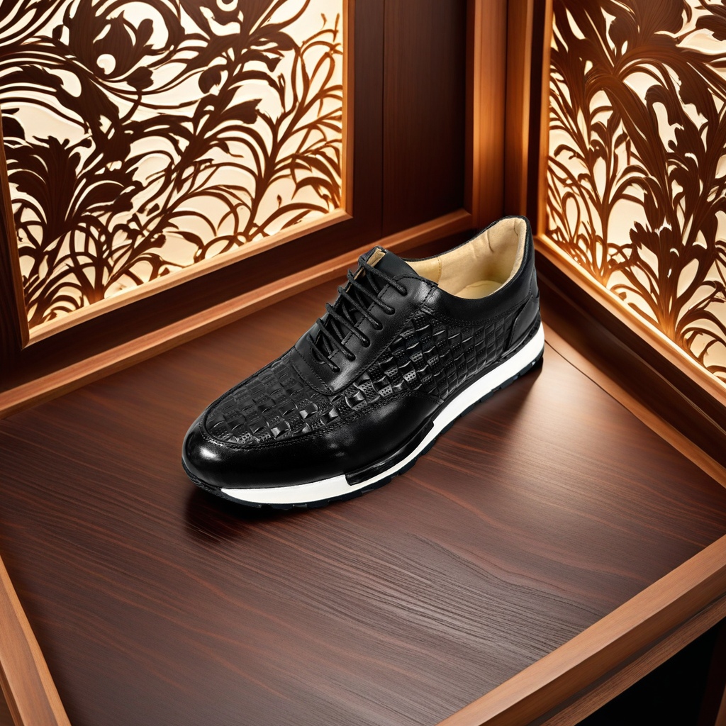 新款男士真皮休闲皮鞋 头层牛皮透气大牌同款男鞋 渐变时尚系带皮鞋 其他分类图