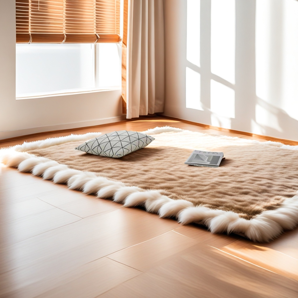 Simple style plush carpet bedroom cushion, winter warmth for taking photos, ins style blanket floor mat, living room bay window bedside blanket, home carpet, plush cushion