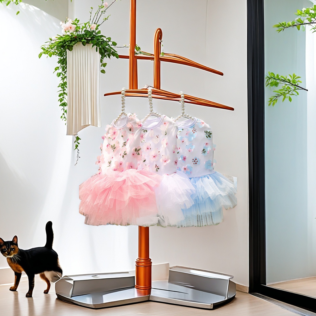 Pet dog, cat, Teddy, bichon Frise, peach blossom skirt, clothes, dog clothing, pet supplies manufacturer wholesale fashionable, comfortable and cute pet skirts Specification image