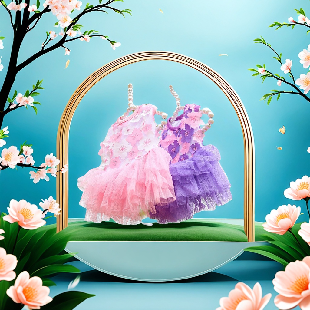 Pet dog, cat, Teddy, bichon Frise, peach blossom skirt, clothes, dog clothing, pet supplies manufacturer wholesale fashionable, comfortable and cute pet skirts Item Picture