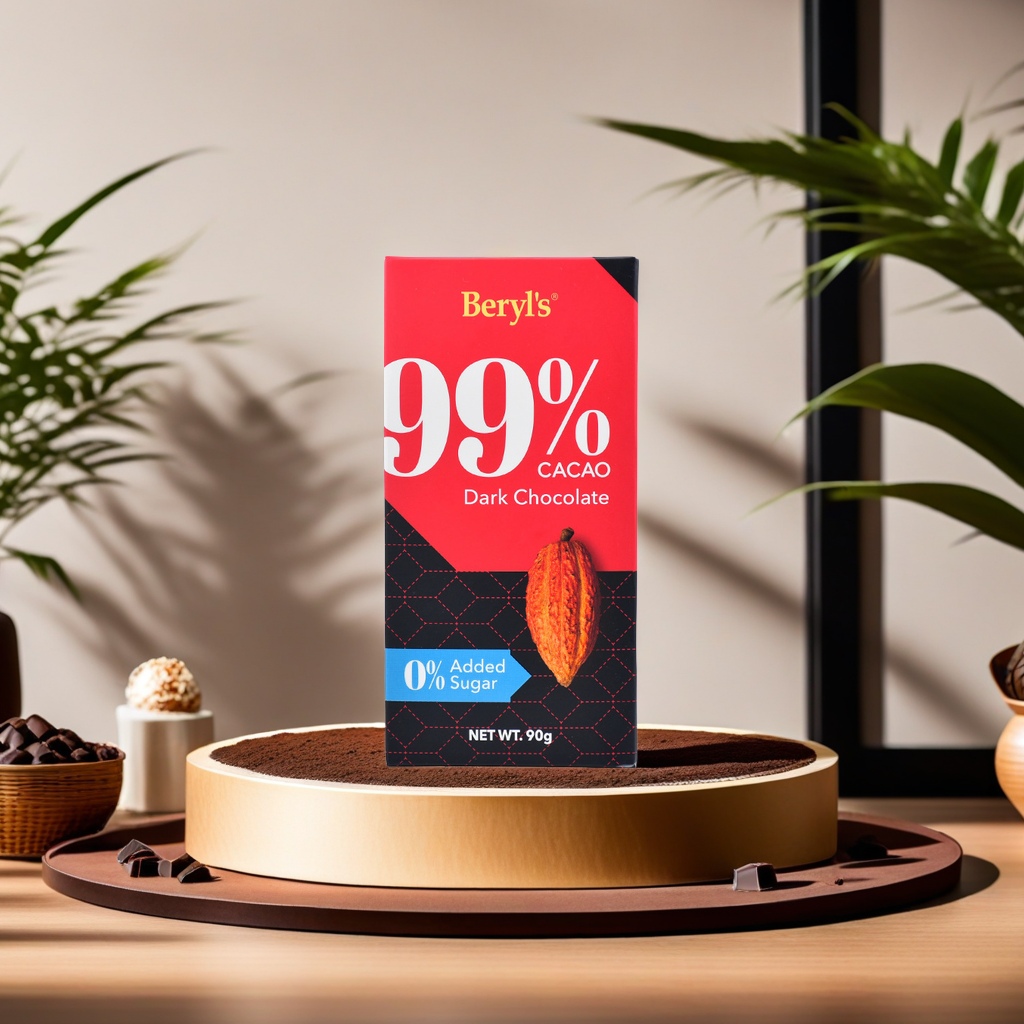 Malaysian imported Beryls dark chocolate with 70%, 80% and 99% cocoa content. Choose 90g packaging. Enjoy the pure taste of the snack cookies Item Picture