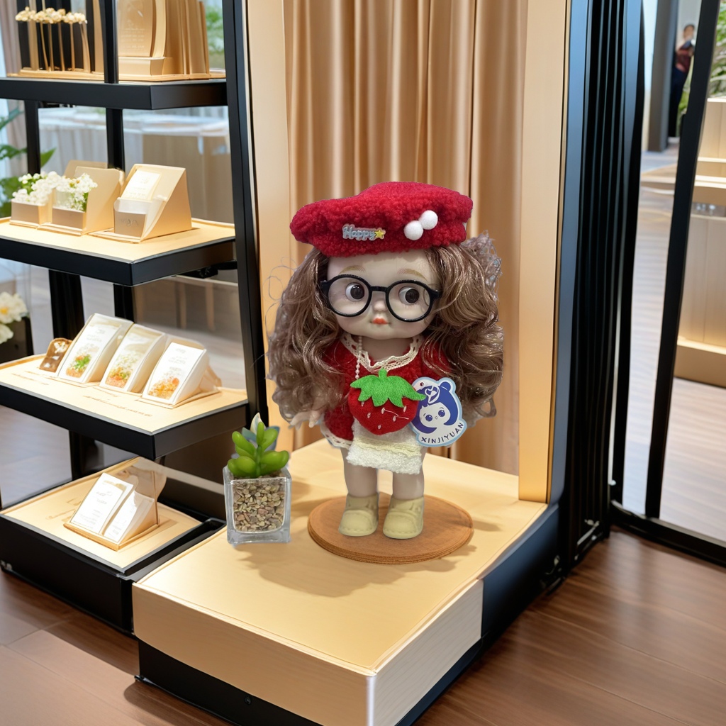 Anime figurine toys, 30cm tall glasses doll, exquisite model collection, cute and adorable character figurines, decorative ornaments Item Picture