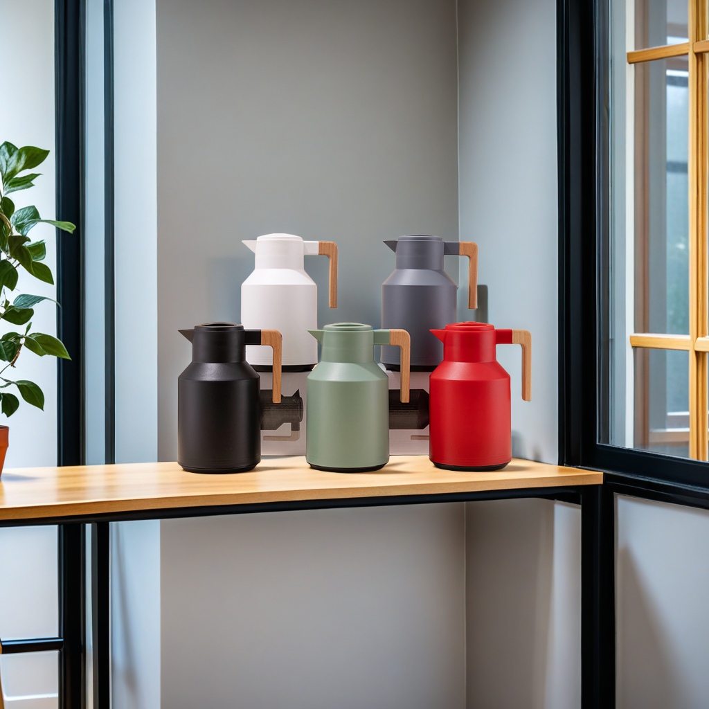 Nordic style large-capacity 1L household insulated water bottle with glass inner liner, hot water thermos, coffee pot, high-quality insulated bottle, long-lasting heat preservation, practical and convenient Specification image