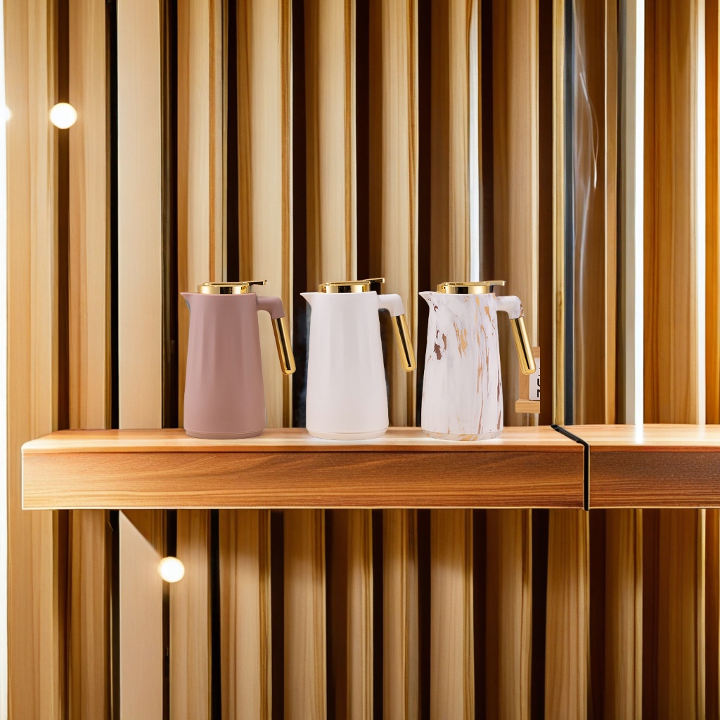 Cross-border household large-capacity thermos flask with glass inner liner, office teapot, coffee pot, thermos flask, high-quality thermos flask, efficient heat preservation and long-lasting heat details Picture