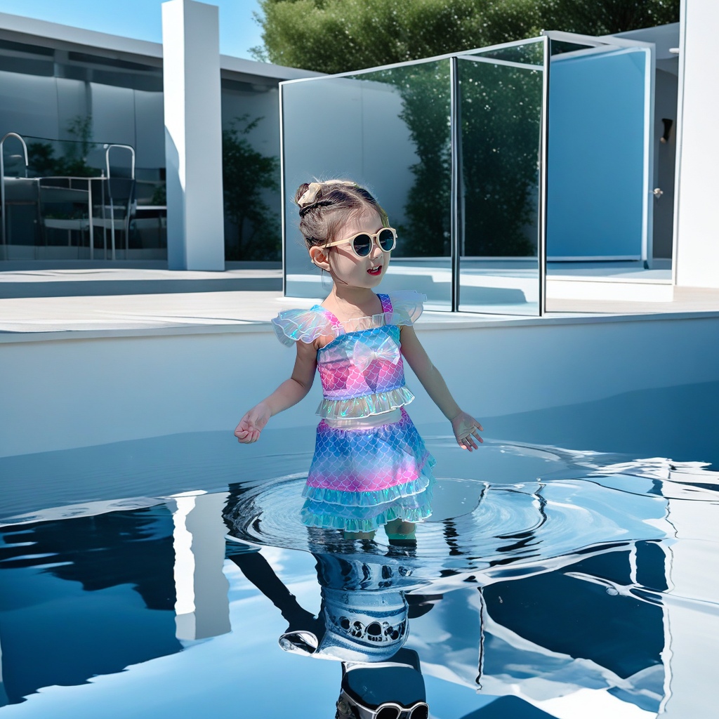 The 2024 new children's internet-famous swimming suit for girls is a cool summer mermaid split swimsuit. The swimsuit for girls features a unique design. Other categories and styles are available for selection details Picture