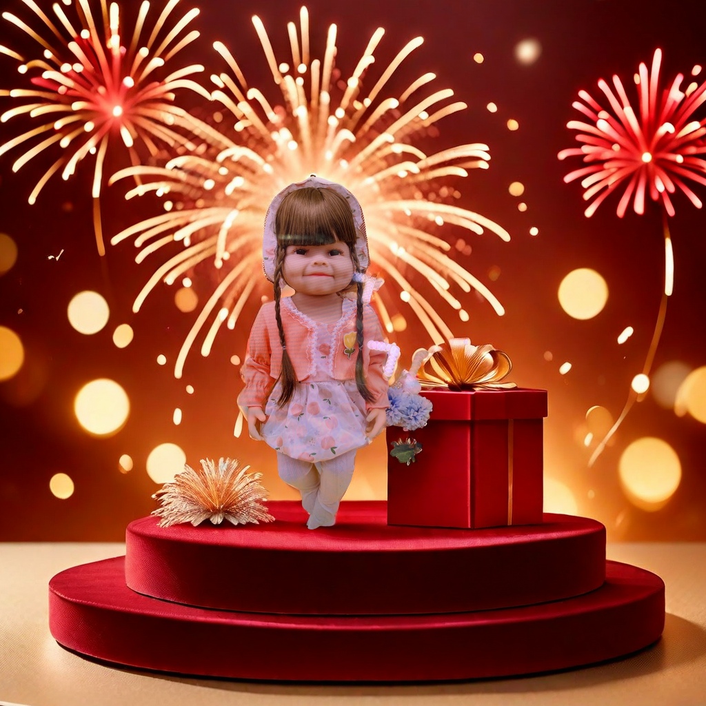 高级仿真娃娃 逼真细节 50cm大尺寸 安全环保材质 适合儿童玩具收藏