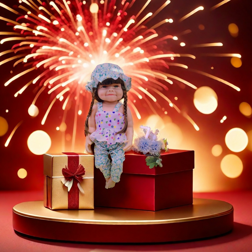 This high-end simulation doll features realistic details, a 50cm large size, and is made of safe and environmentally friendly materials, making it suitable for children's toy collection Specification image