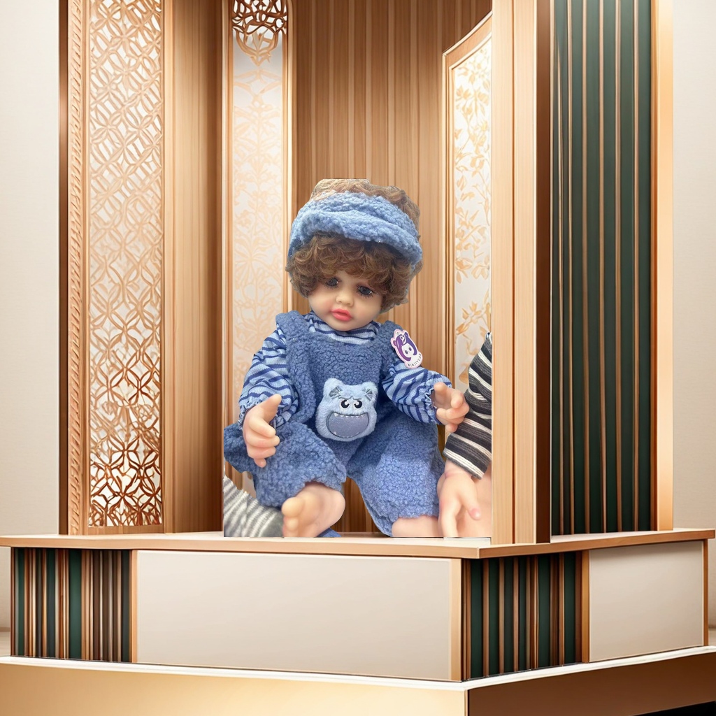 笛沙高级仿真娃娃 精致逼真50cm大尺寸 儿童玩具礼物 高品质安全材料制作详情图2