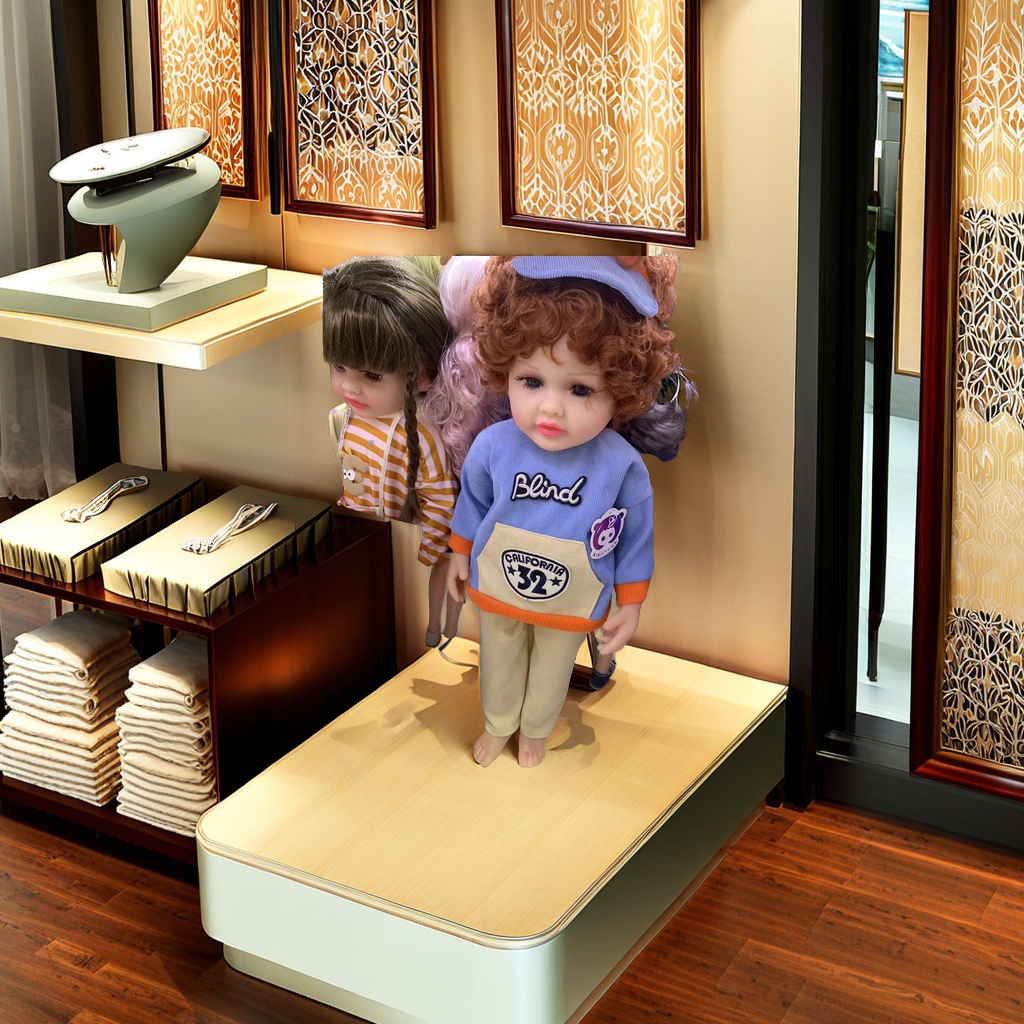 笛沙高级仿真娃娃 精致逼真50cm大尺寸 儿童玩具礼物 高品质安全材料制作详情图1