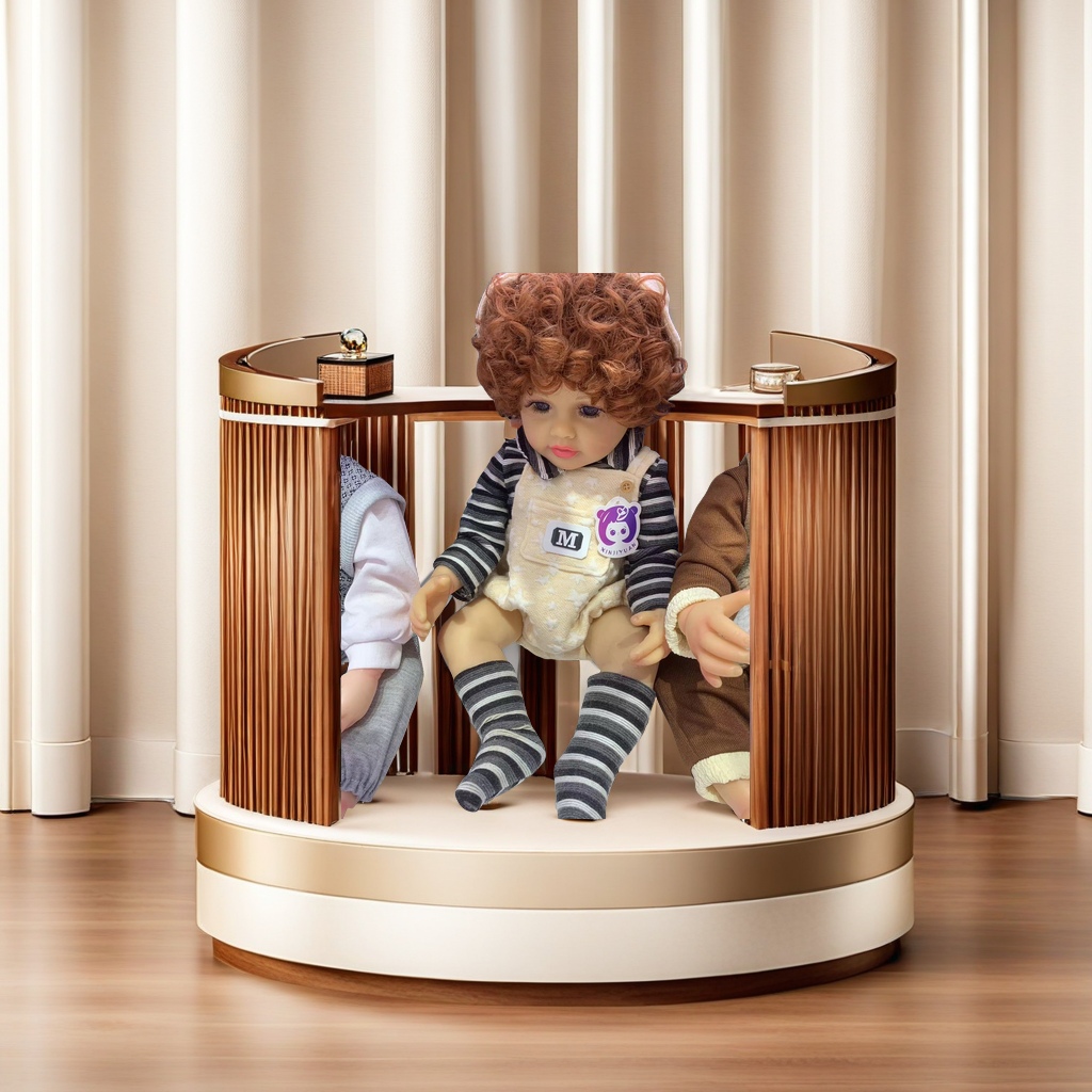 笛沙高级仿真娃娃 精致逼真50cm大尺寸 儿童玩具礼物 高品质安全材料制作详情图4