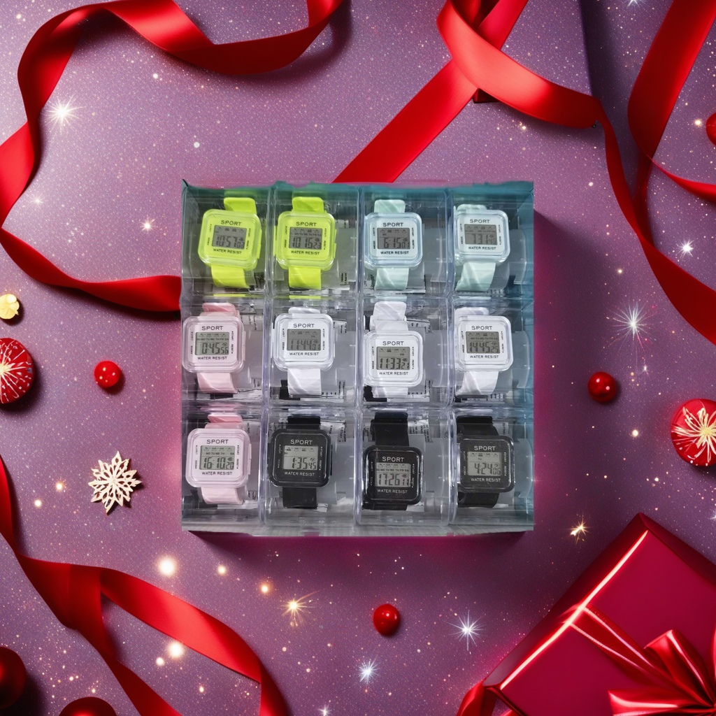 智能多功能运动电子表 防水时尚青春男女通用款电子表儿童玩具