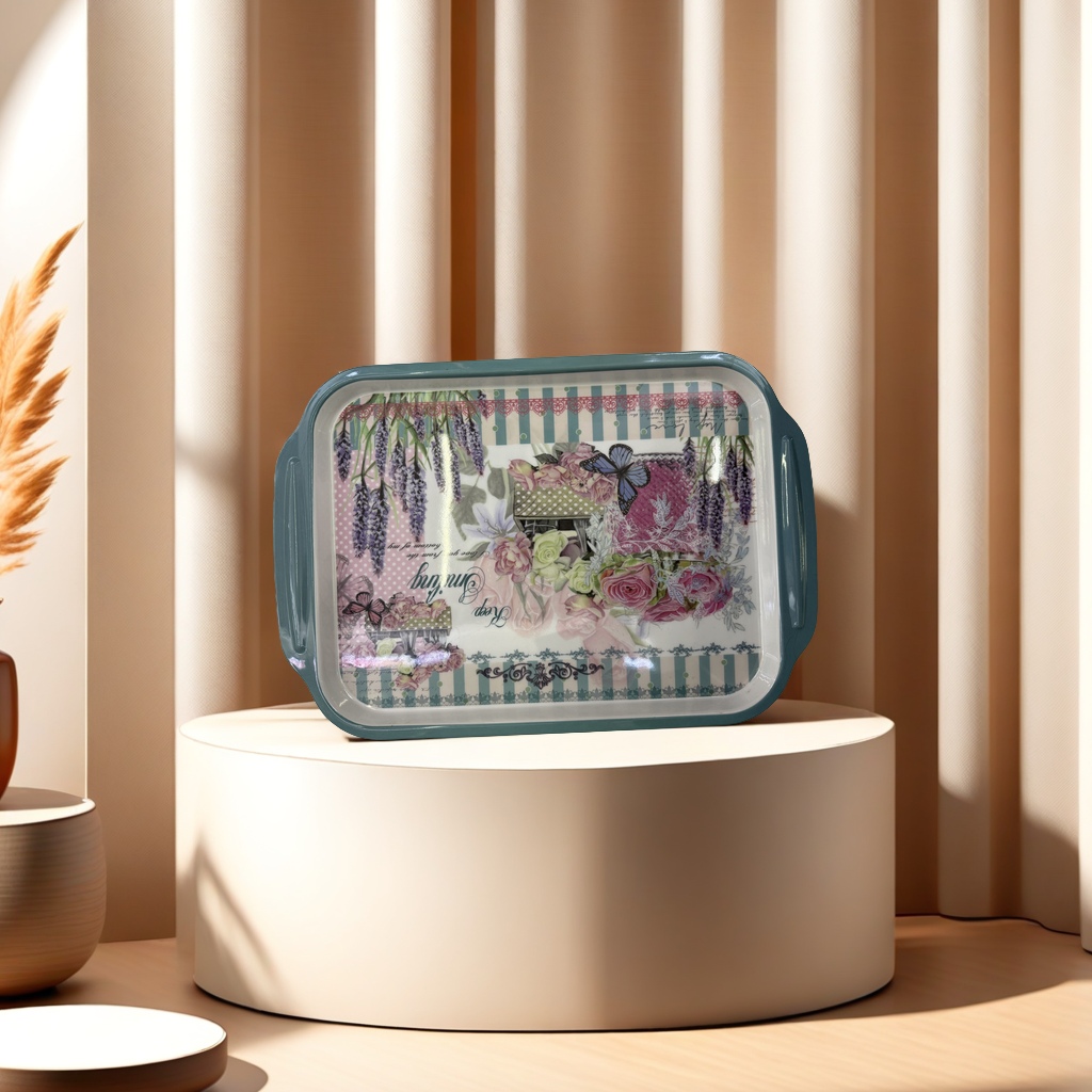 20寸美耐皿欧美风格高端超大号餐盘 家用餐具瓷器餐盘大盘子餐桌装饰品产品图