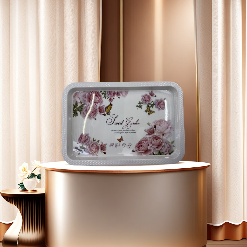 18寸美耐皿欧美风格超大号餐盘 高端餐具套装 家用饭盘耐热