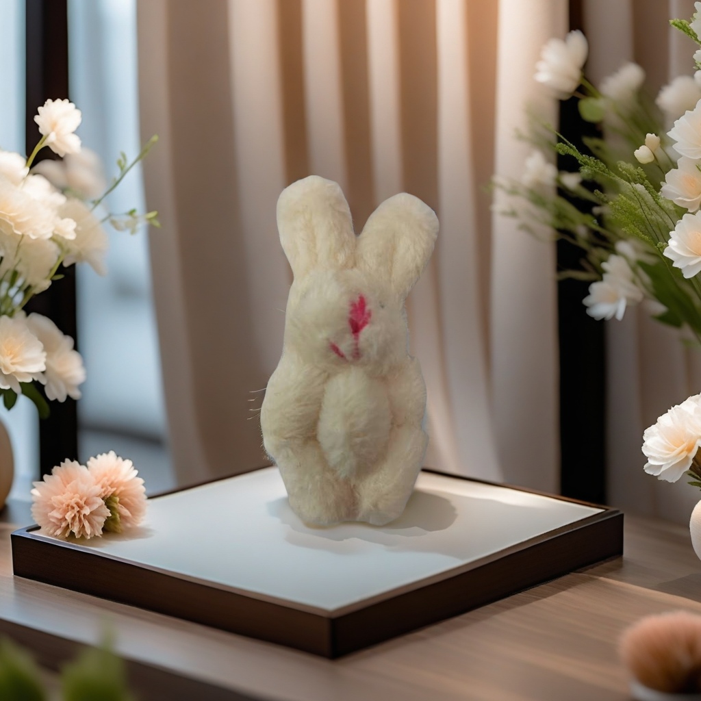 Multicolored plush rabbit toys Application Scenario