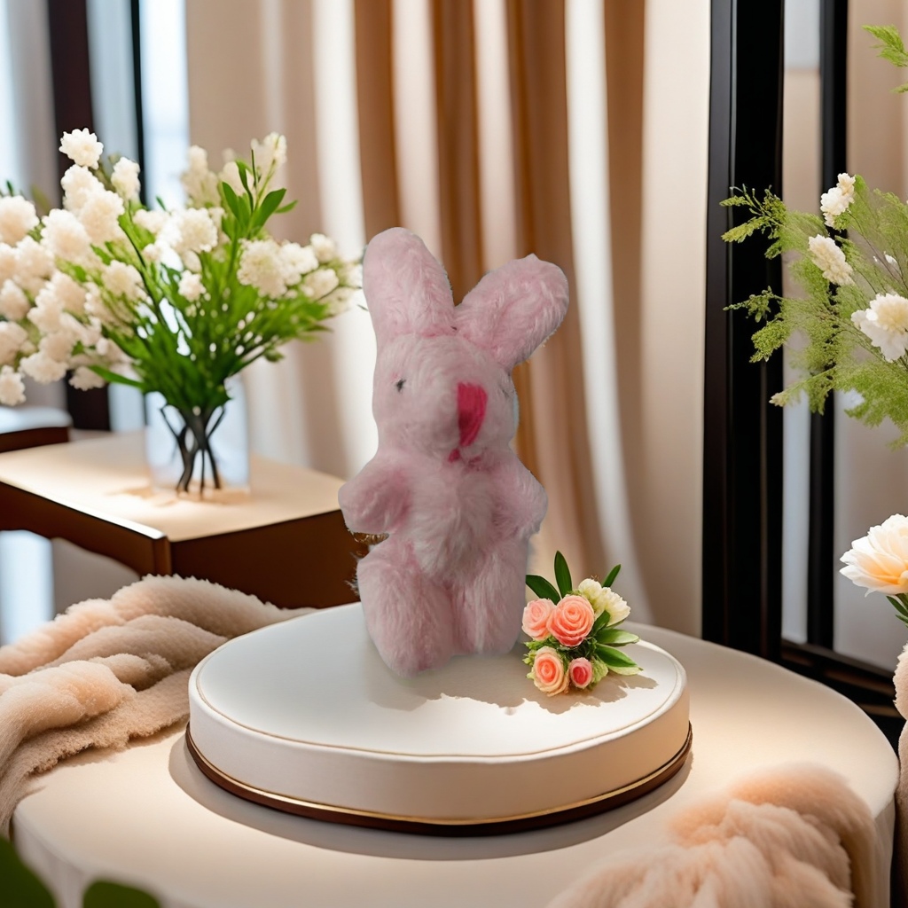 Multicolored plush rabbit toys Item Picture