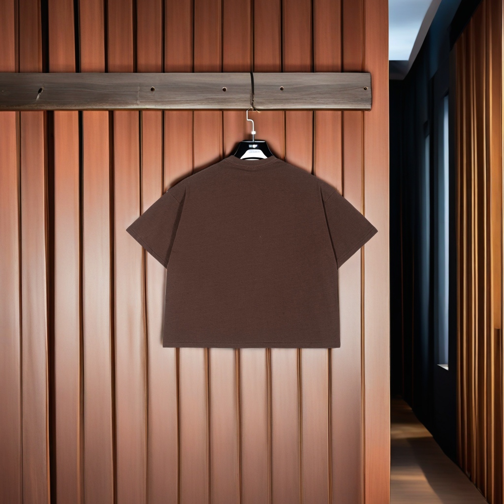off-the-shoulder loose round-neck T-shirt for men Item Picture
