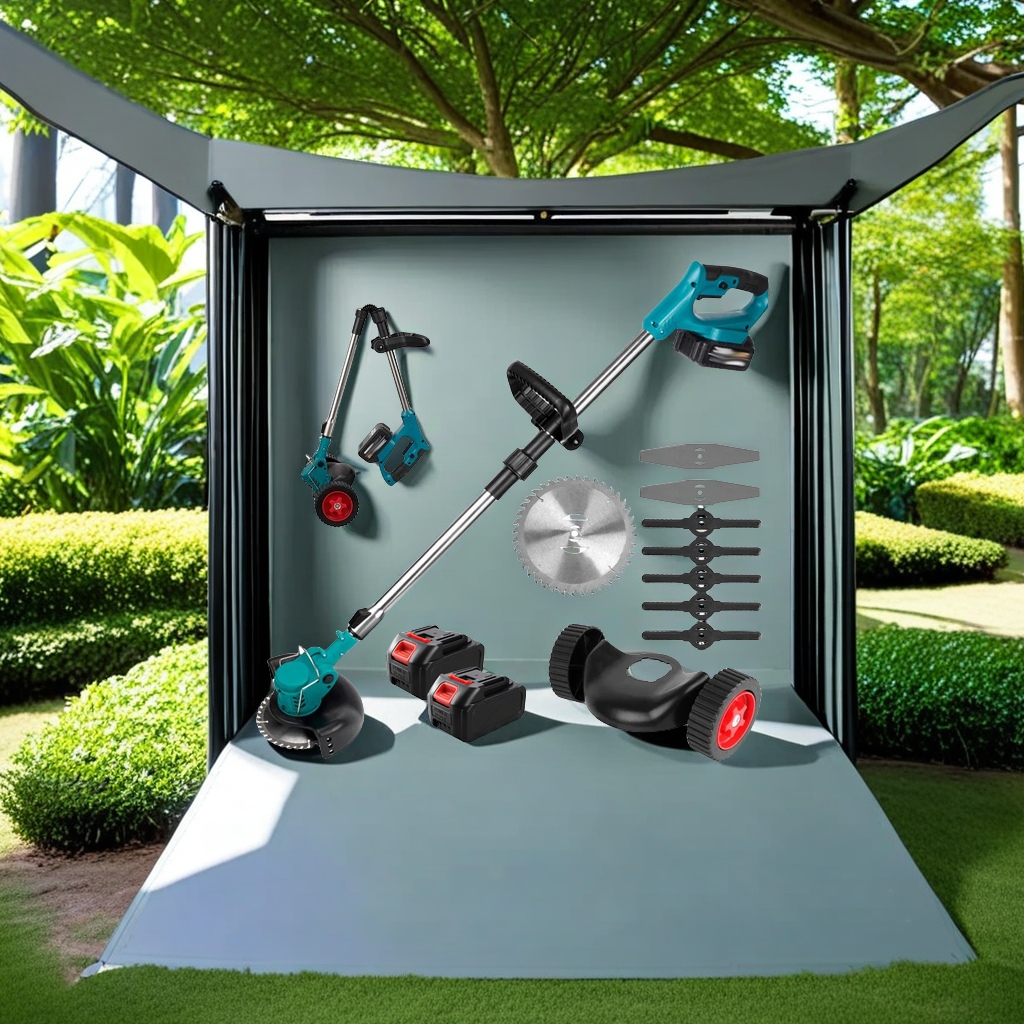 多功能家用小型手持锂电割草机 折叠款电动打草机 修打草神器 便携式电动除草机