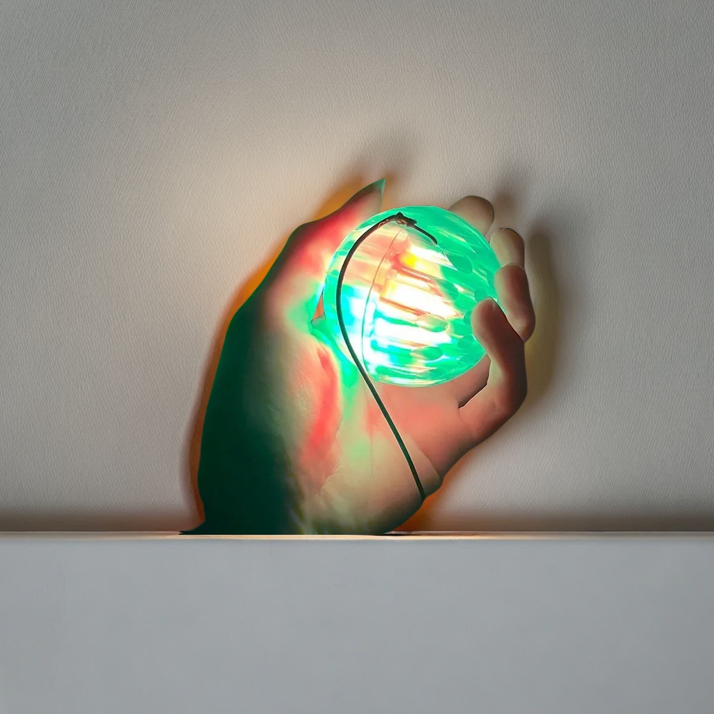 Children's special luminous wrist elastic ball with rope, swing ball, wrist strength ball, throw back force ball, stress-relieving wonder, luminous toy, fun sports, wrist strength training ball Specification image